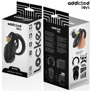 ADDICTED TOYS LOCKED - OBSIDIAN HOLD PENIS CAGE ROZMIAR M